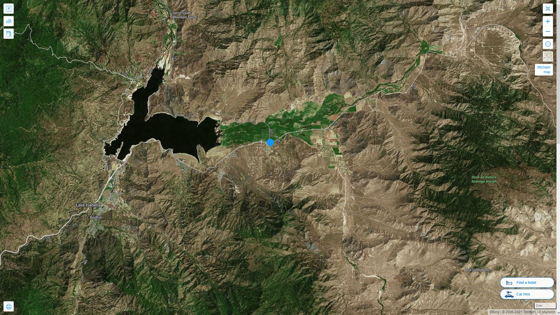 Bella Vista California Highway and Road Map with Satellite View